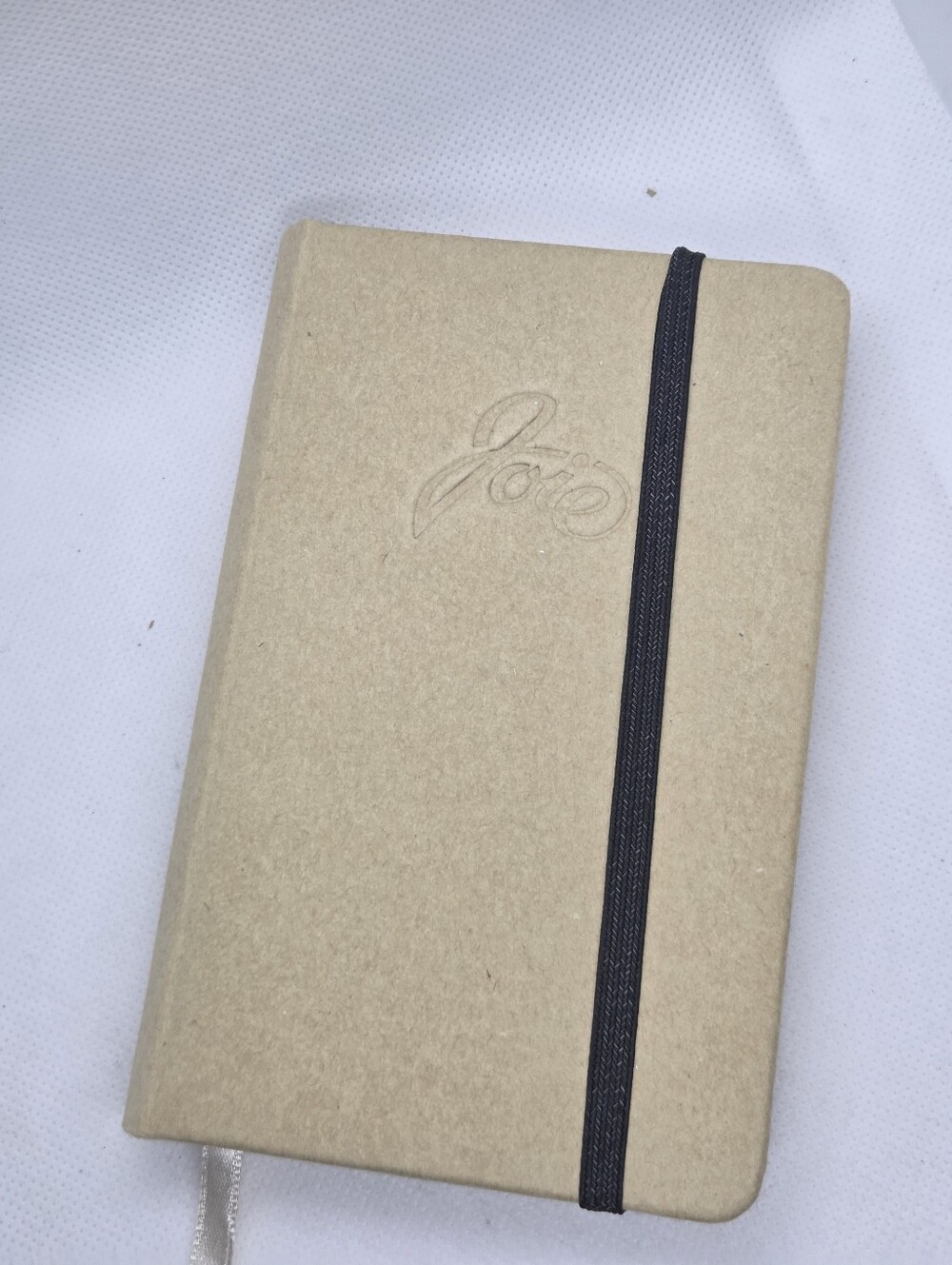 Joie - Kraft Hardcover Pocket Notebook with Black Elastic Strap